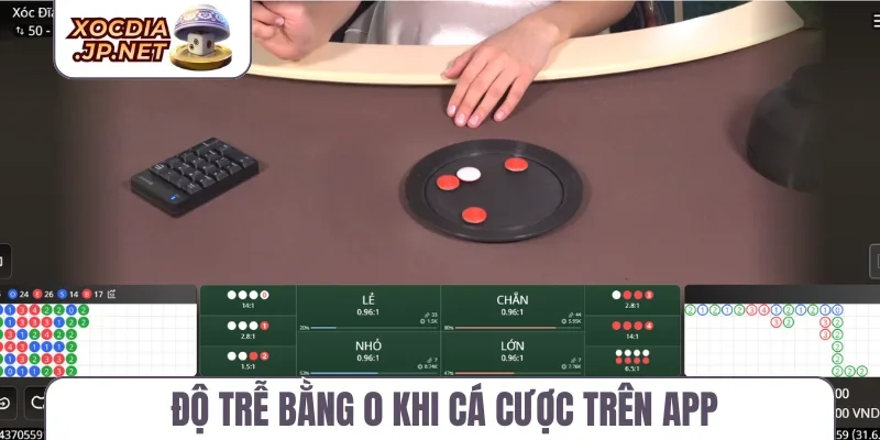 Độ trễ bằng 0 khi cá cược trên app