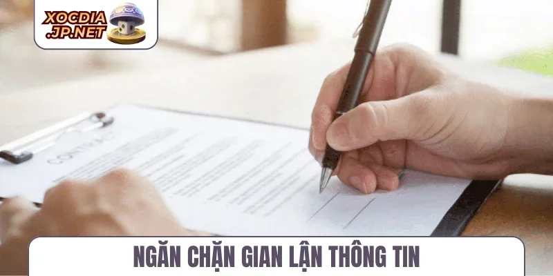 Ngăn chặn gian lận thông tin